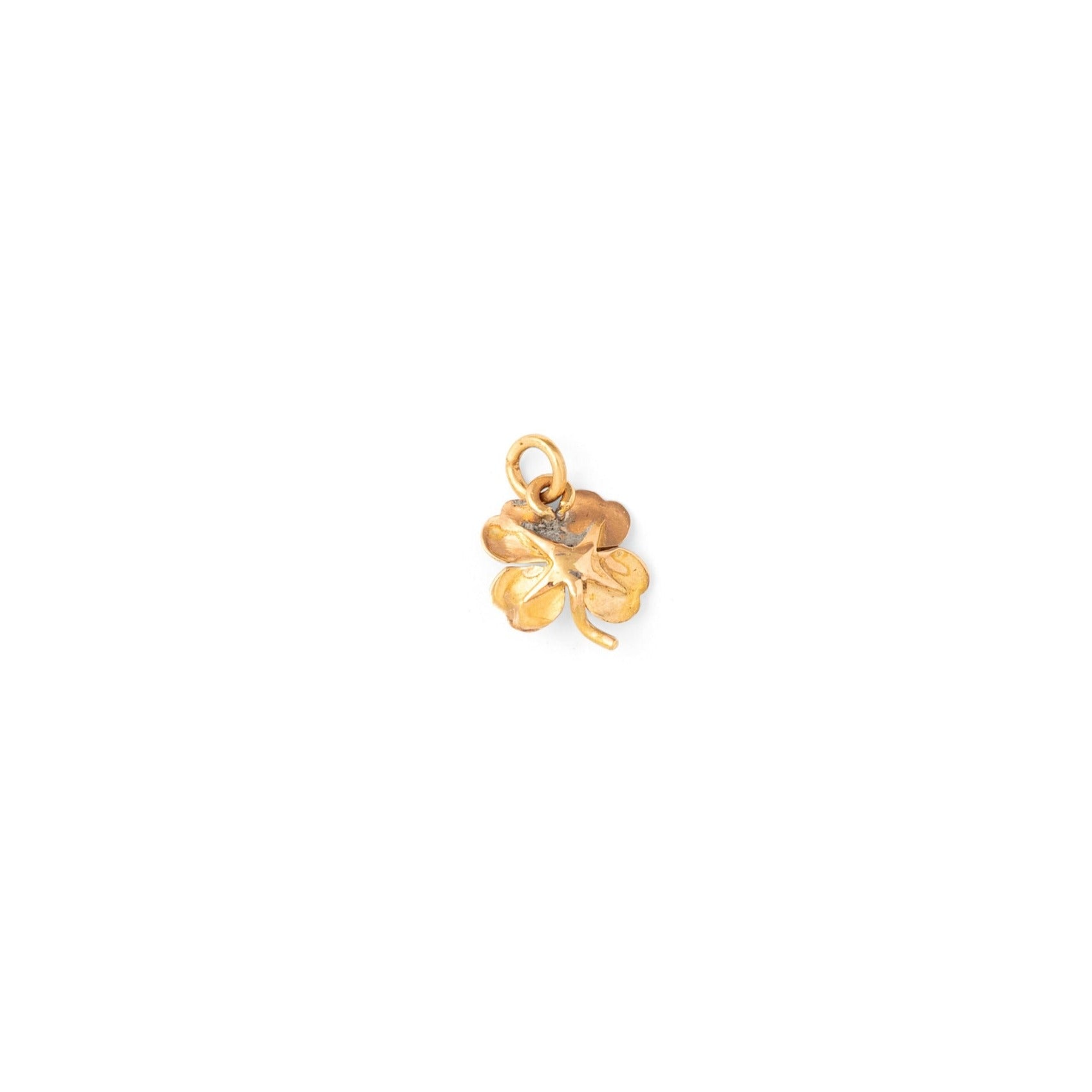 Victorian Enamel, Pearl, and 18K Gold Clover Charm