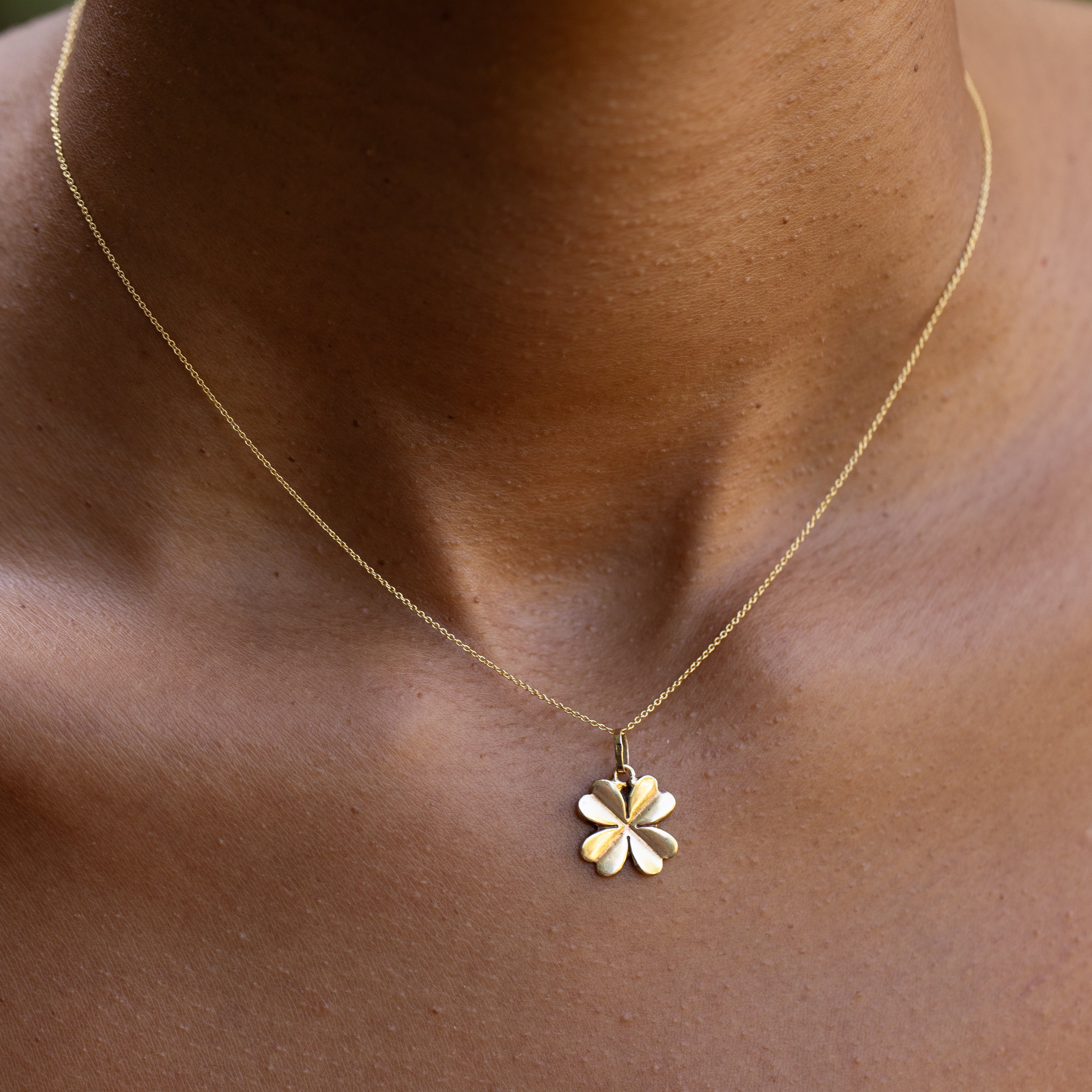 Four-Leaf Clover 14k Gold Charm