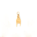 Flat Mano Cornuto 18k Gold Charm