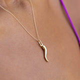 Italian Cornicello 14k Gold Charm