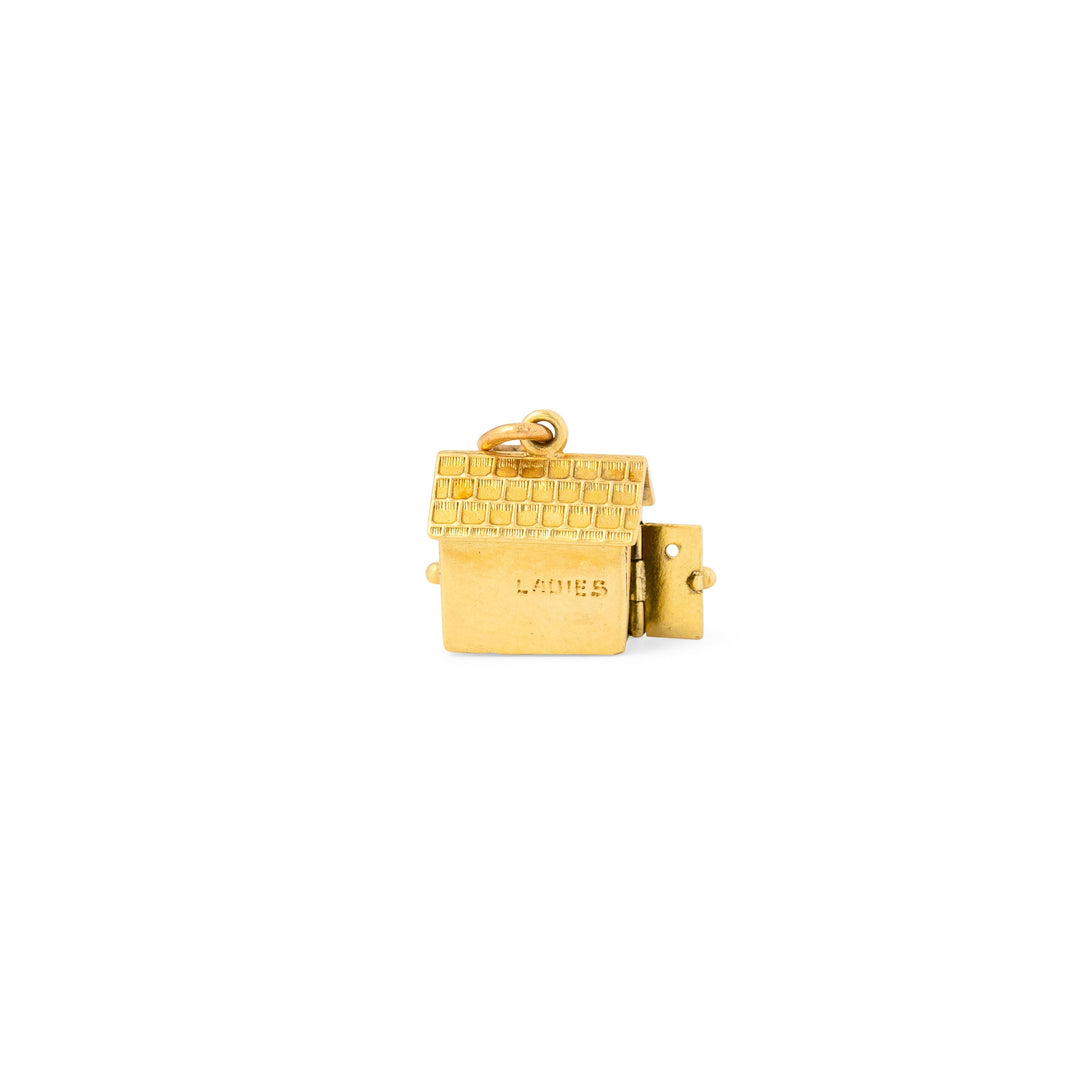 Movable Bathroom 14k Gold Charm