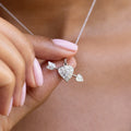 Diamond And White Gold Heart and Arrow Charm