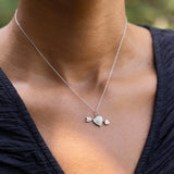 Diamond And White Gold Heart and Arrow Charm