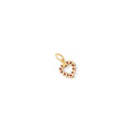 Petite Pink Sapphire Heart and 14K Gold Charm