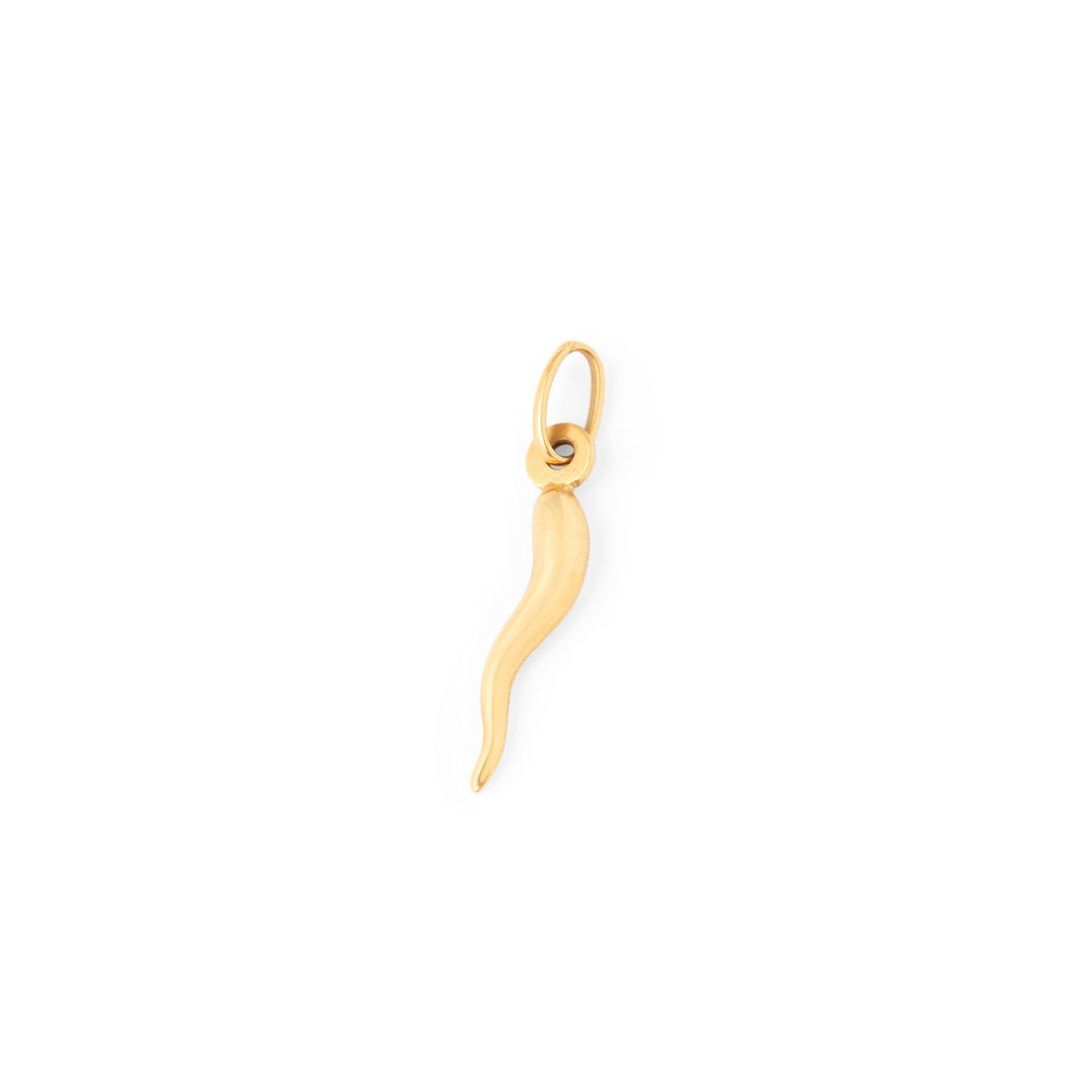 Italian Cornicello 18k Gold Charm