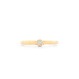 Rose Cut Diamond and 18K Gold Solitaire Ring