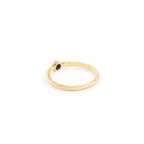 Rose Cut Diamond and 18K Gold Solitaire Ring