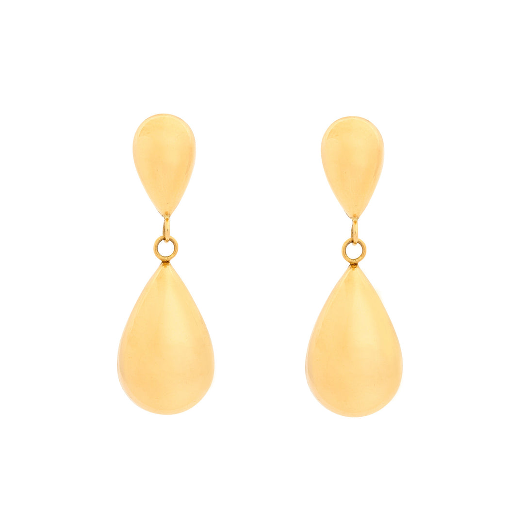 Double Teardrop 14K Gold Earrings