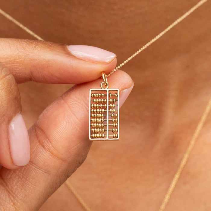 Movable 14k Gold Abacus Charm