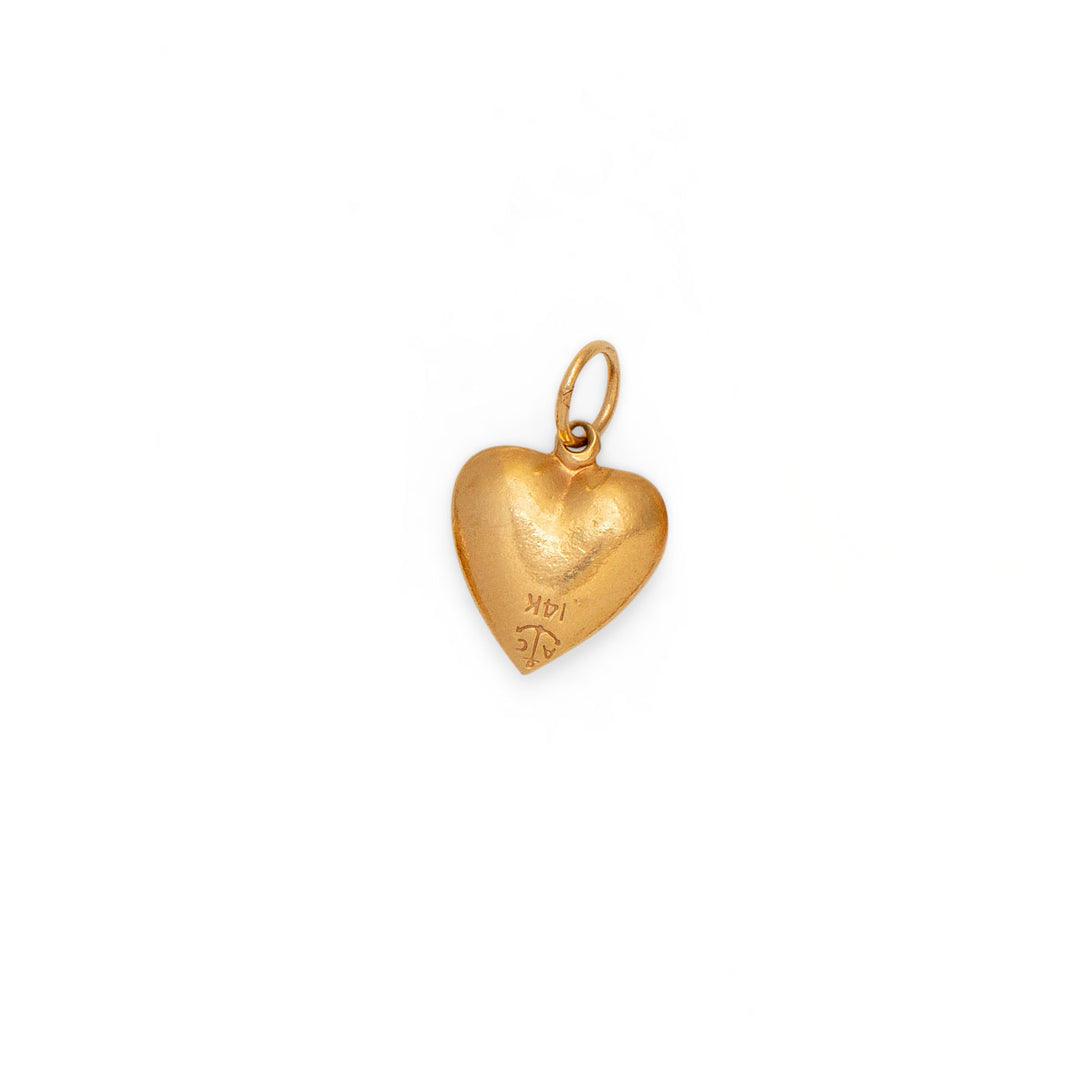 Petite 14k Gold Heart Charm