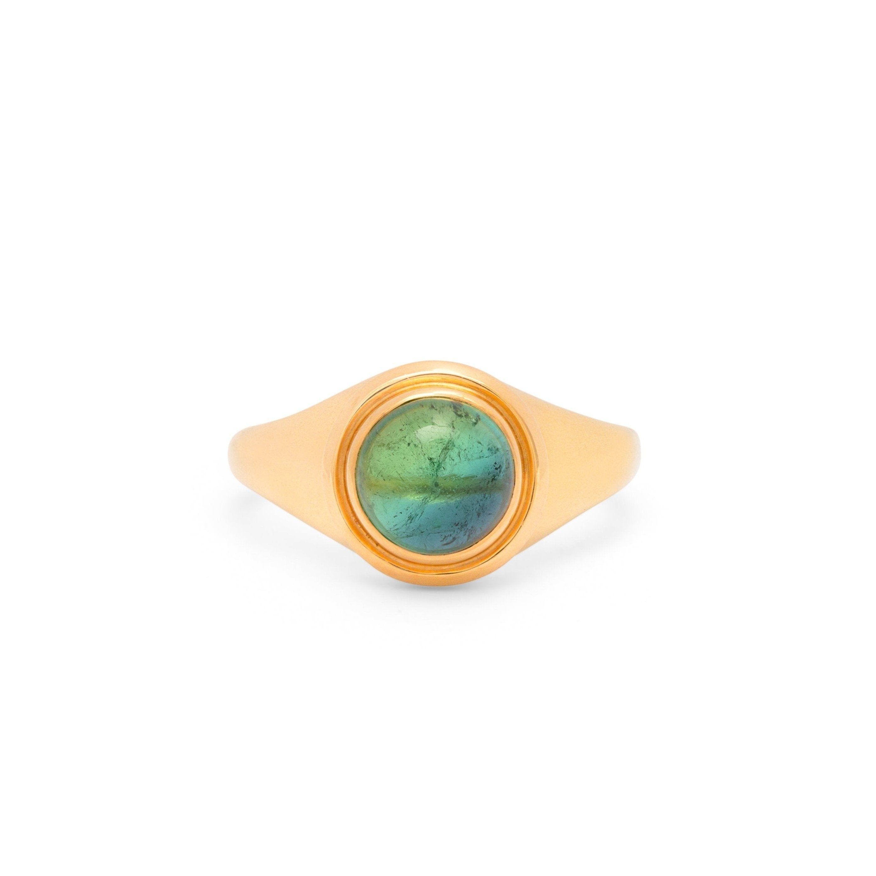 Bi-Color Tourmaline and 14K Gold Ring