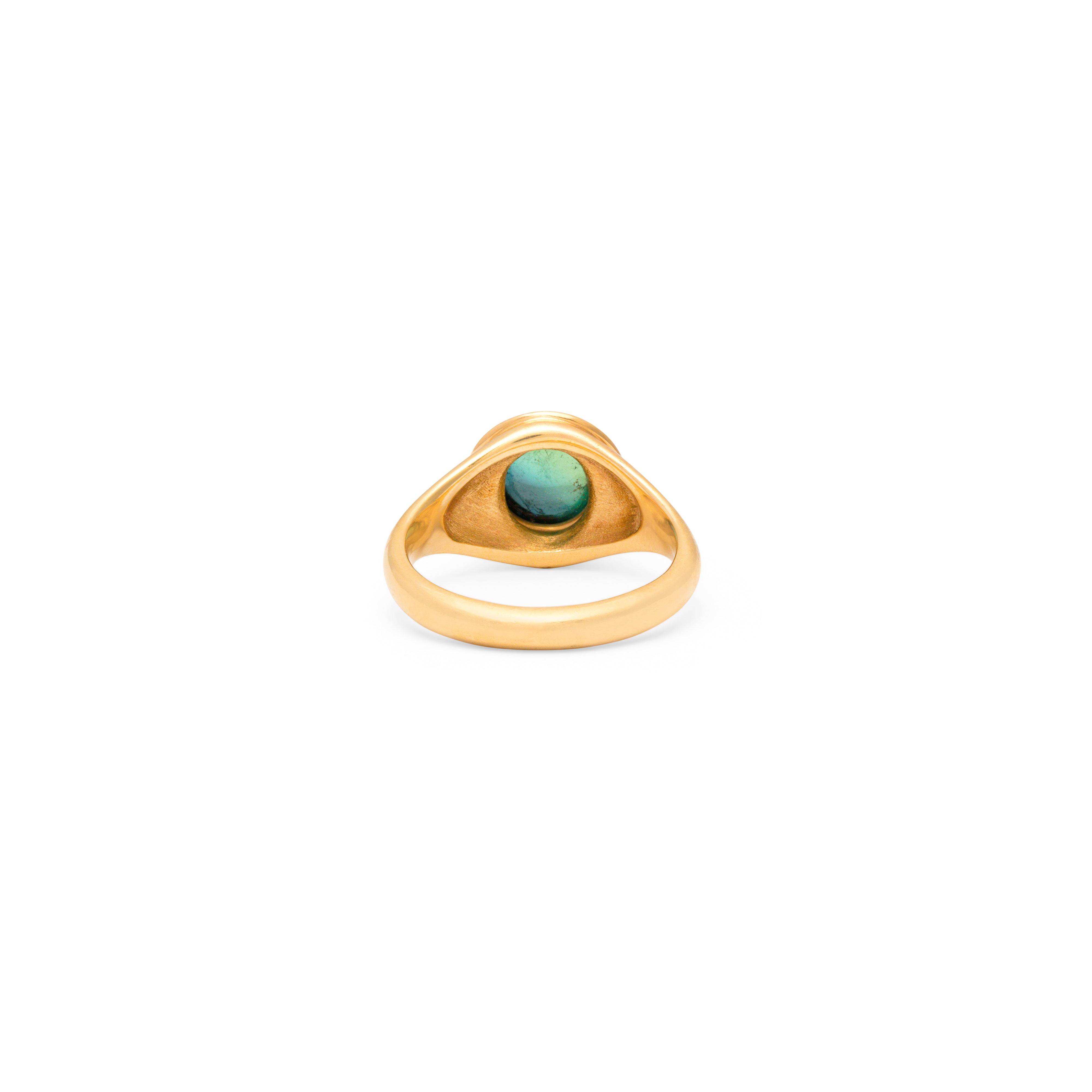 Bi-Color Tourmaline and 14K Gold Ring