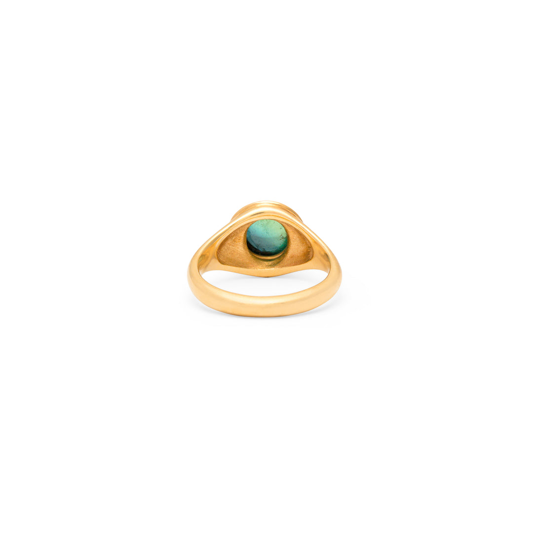 Bi-Color Tourmaline and 14K Gold Ring