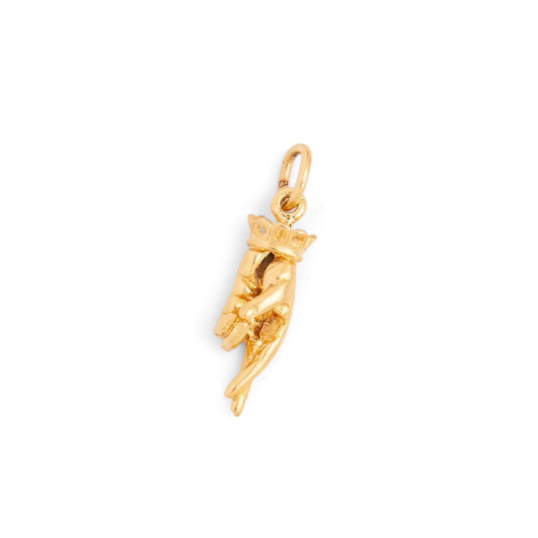 Fingers Crossed 14k Gold Hand Charm