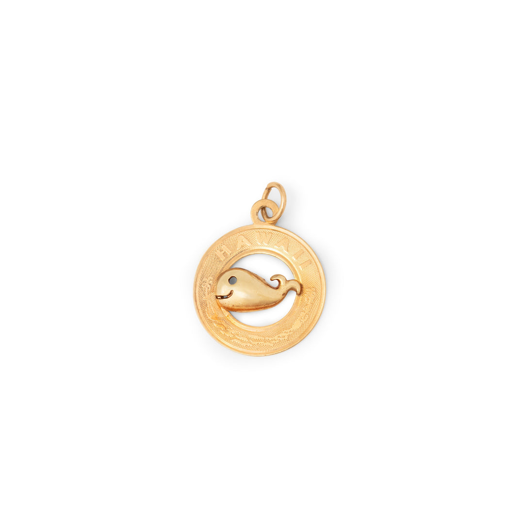 Hawaiian Whale 14k Gold Charm