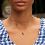 Lapis Inlay and 14K Gold Heart Charm