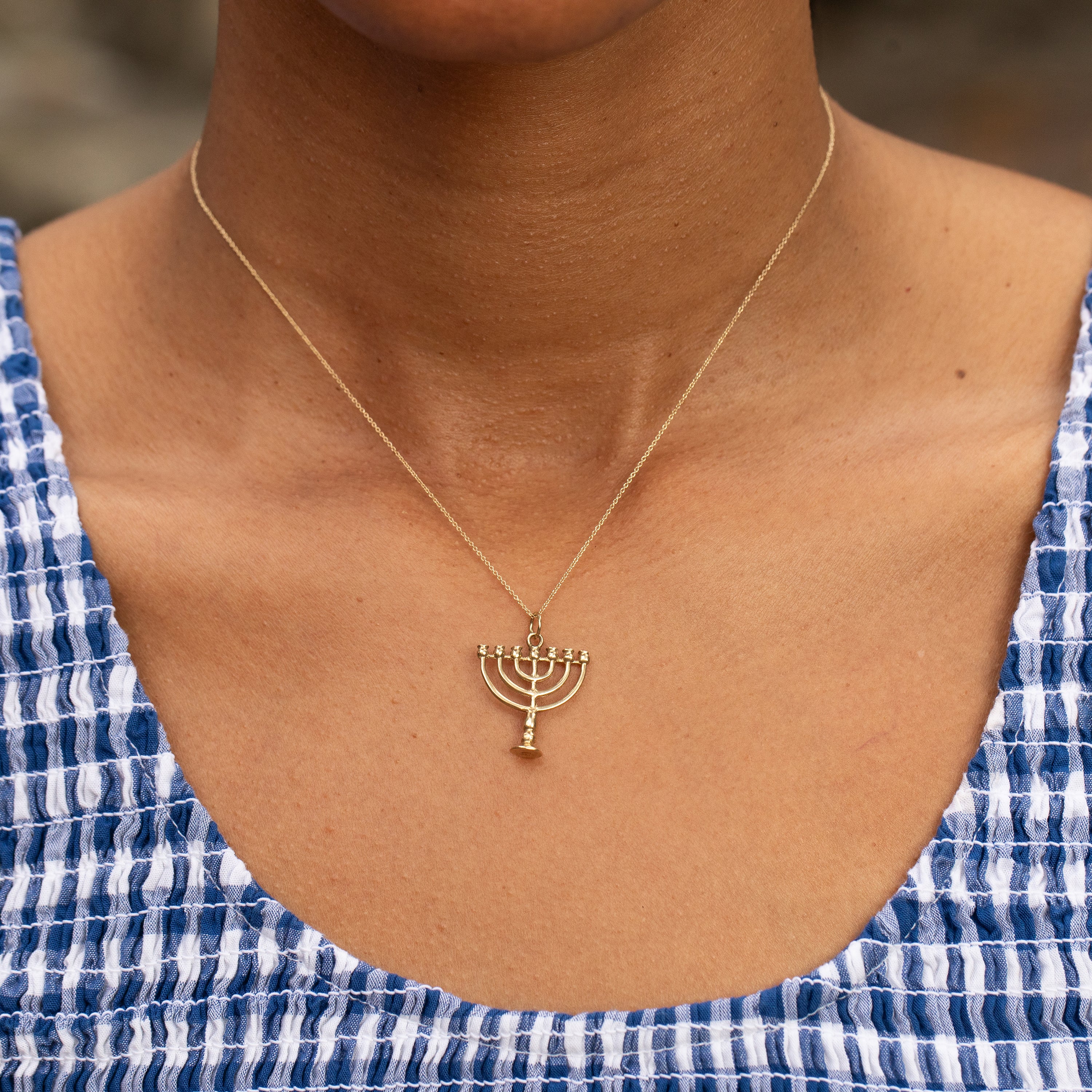 Menorah 14k Gold Charm