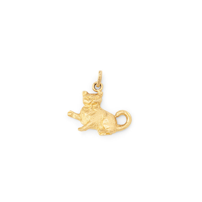 Italian Cat 14k Gold Charm