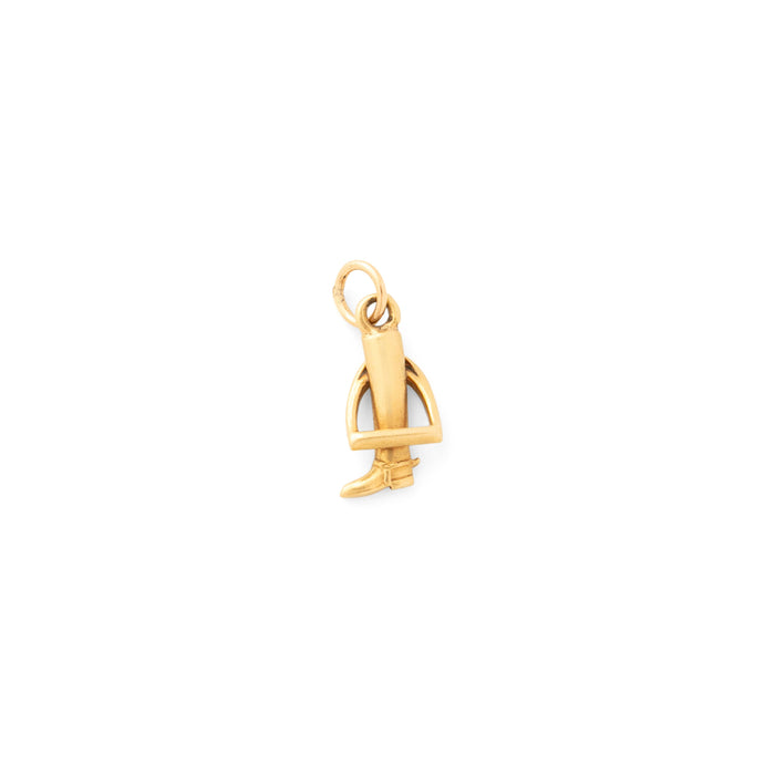 Boot and Stirrup 14K Gold Charm