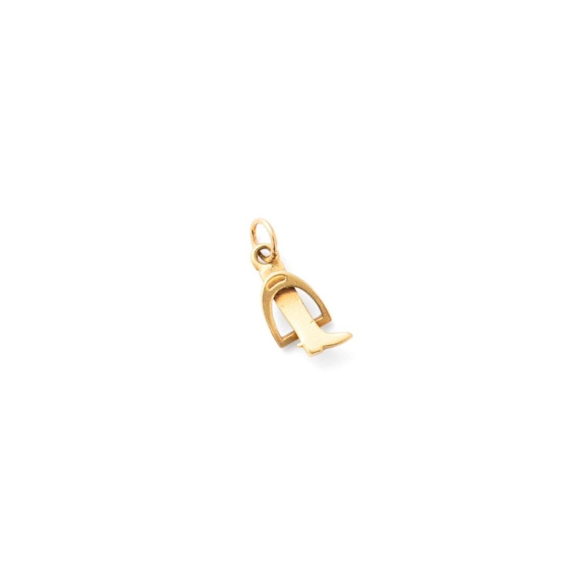 Boot and Stirrup 14K Gold Charm