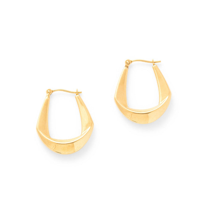 Modernist 14k Gold Hoop Earrings