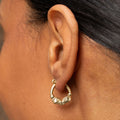Petite Ram 14k Gold Hoop Earrings