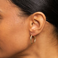 One-Inch 14K Gold Hoop Earrings