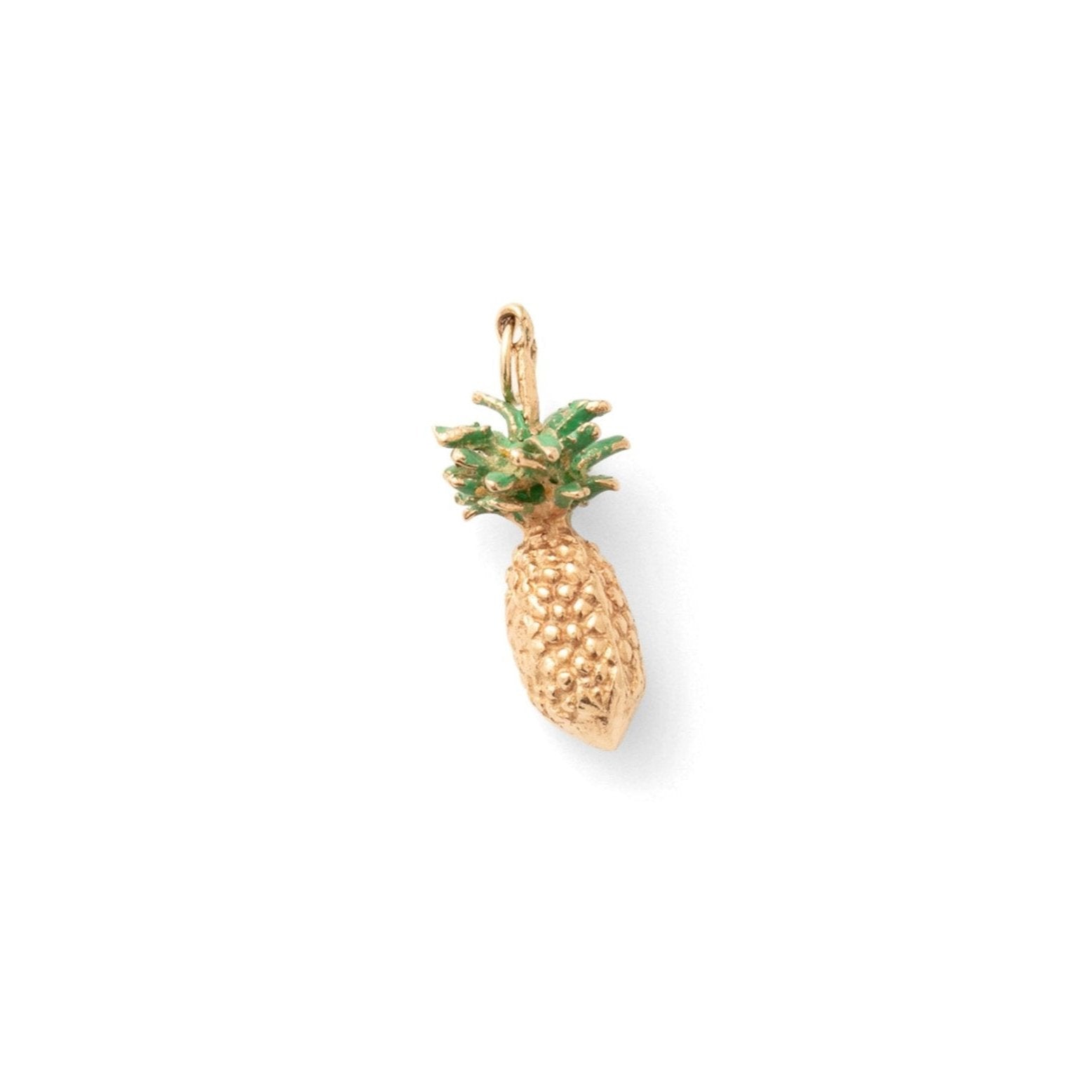 Enamel and 14K Gold Pineapple Charm