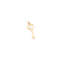 Heart-Shaped 14K Gold And Pearl Key Charm