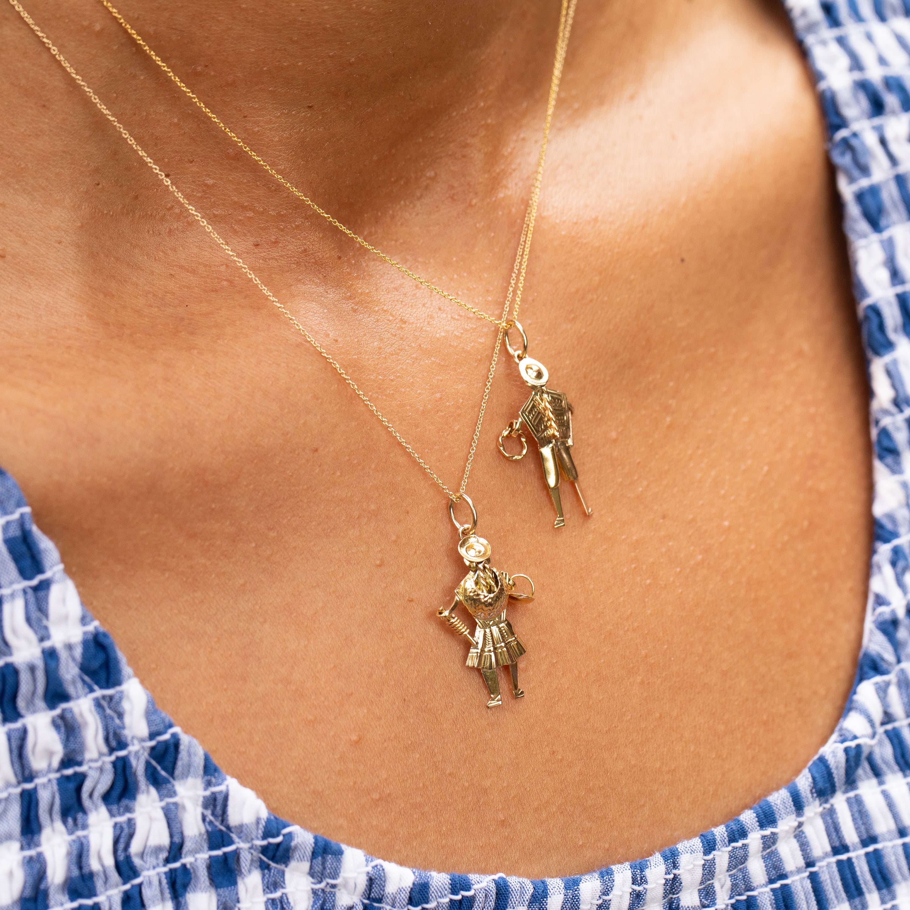 Pair of Movable 14k Gold Matador Charms