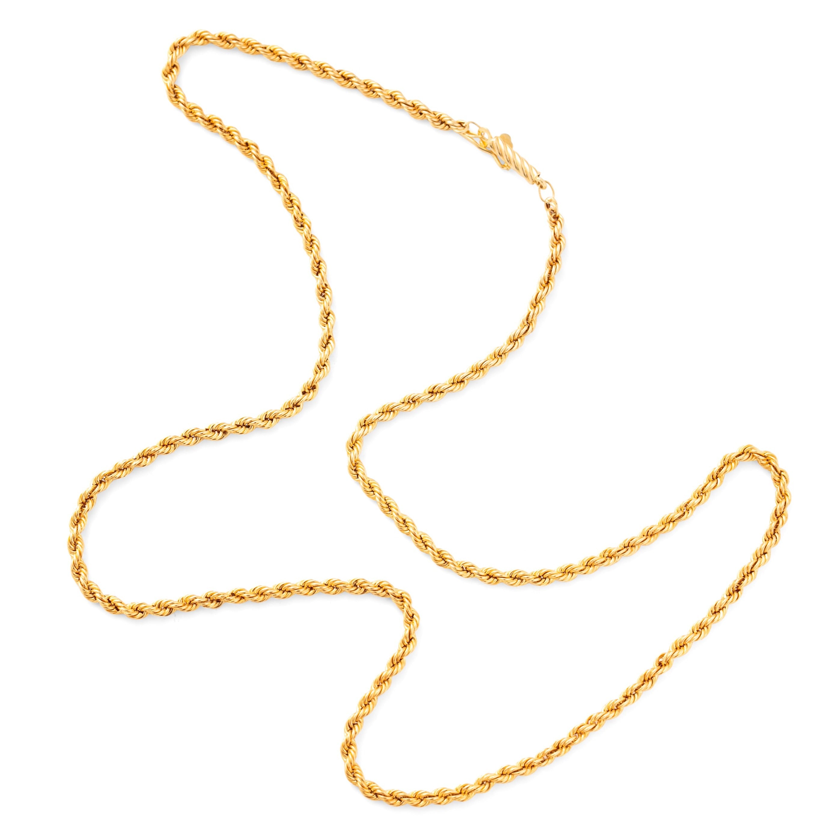 Roped 14K Gold 18.5" Chain Necklace