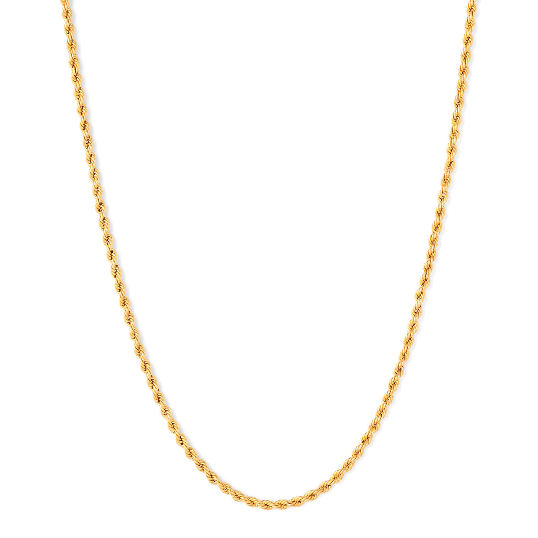 Roped 14K Gold 18.5" Chain Necklace