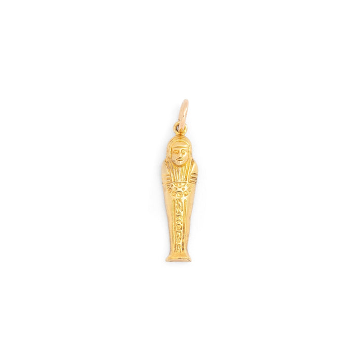 Petite Egyptian Sarcophagus 14k Gold Charm