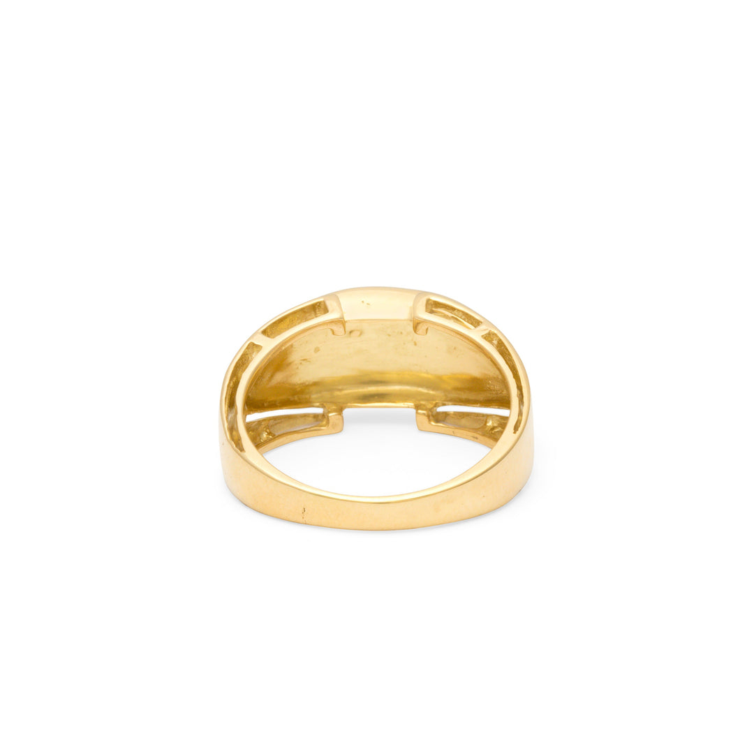 Italian Enamel and 18K Gold Ring