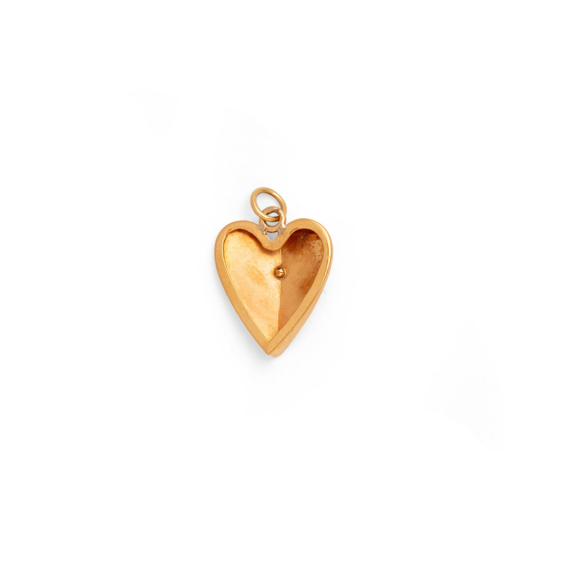 Angled 14k Gold Heart Charm