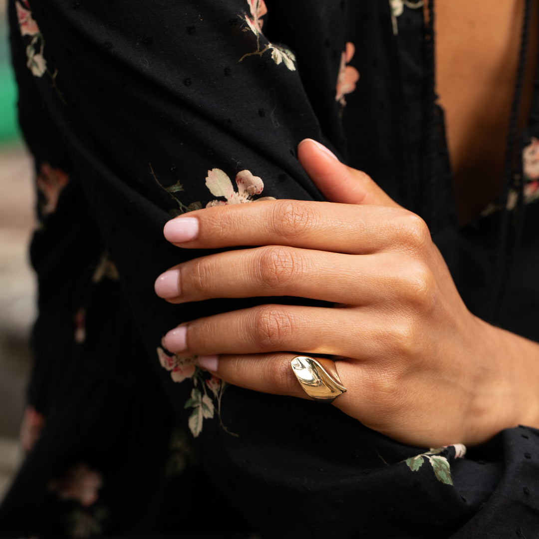 Sculptural 14K Gold Ring