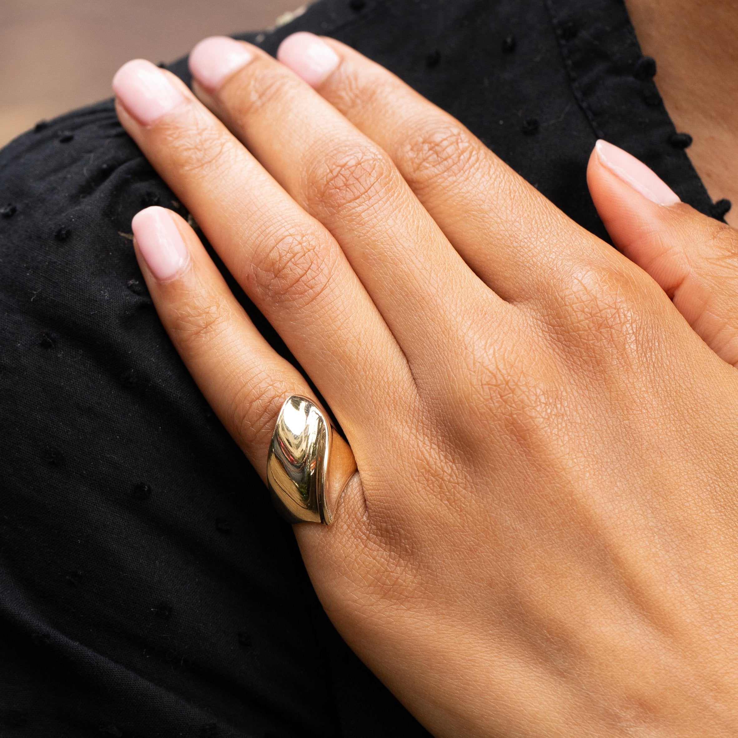 Sculptural 14K Gold Ring