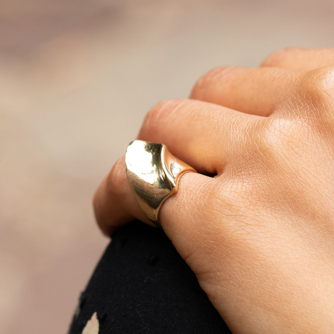 Sculptural 14K Gold Ring