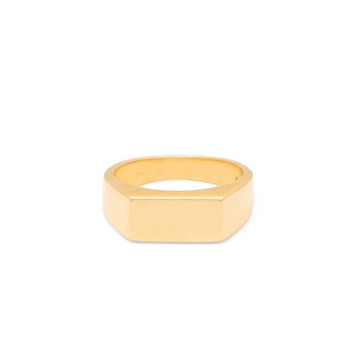 Rectangular 14K Gold Signet Ring