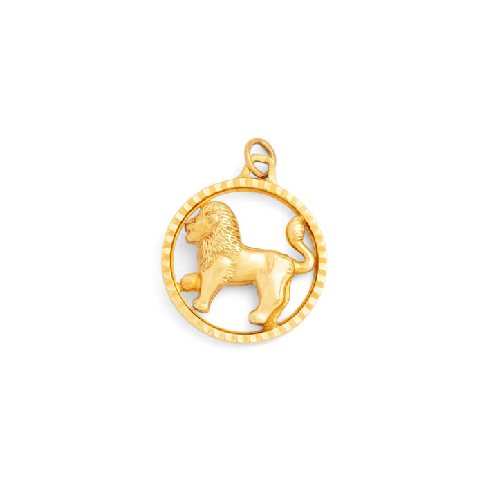 Leo Lion 14k Gold Zodiac Charm