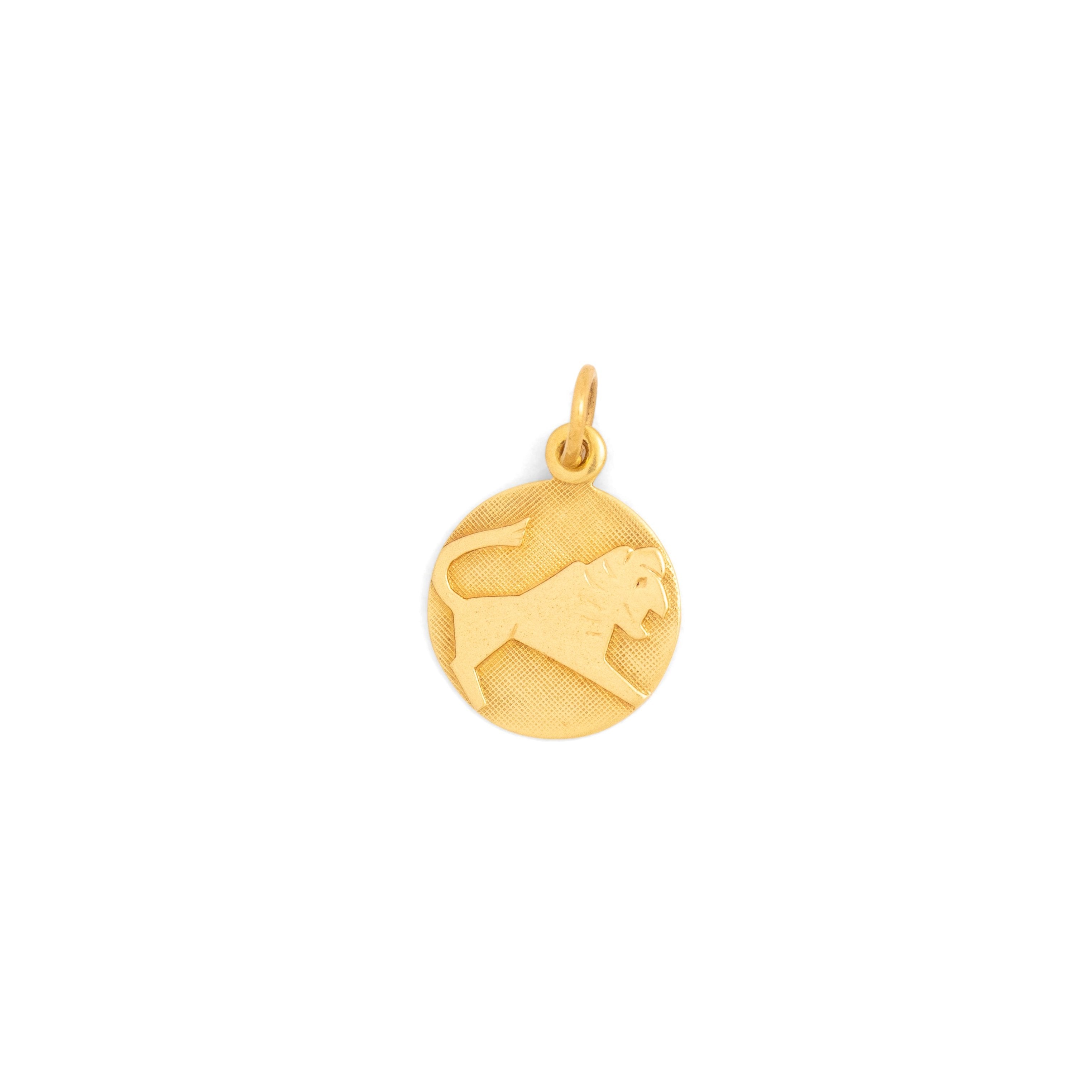 Petite Leo Lion 14K Gold Zodiac Charm