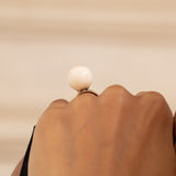 Coral Gumball and 10K Rose Gold Ring