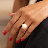 Coral Gumball and 10K Rose Gold Ring