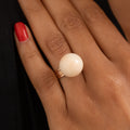 Coral Gumball and 10K Rose Gold Ring