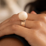 Coral Gumball and 10K Rose Gold Ring