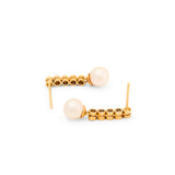 Pearl and Diamond 14K Gold Dangle Earrings