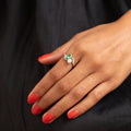 Victorian Toi Et Moi Emerald And Diamond Ring