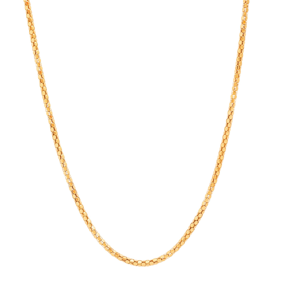 Popcorn 18K Gold 24" Chain Necklace