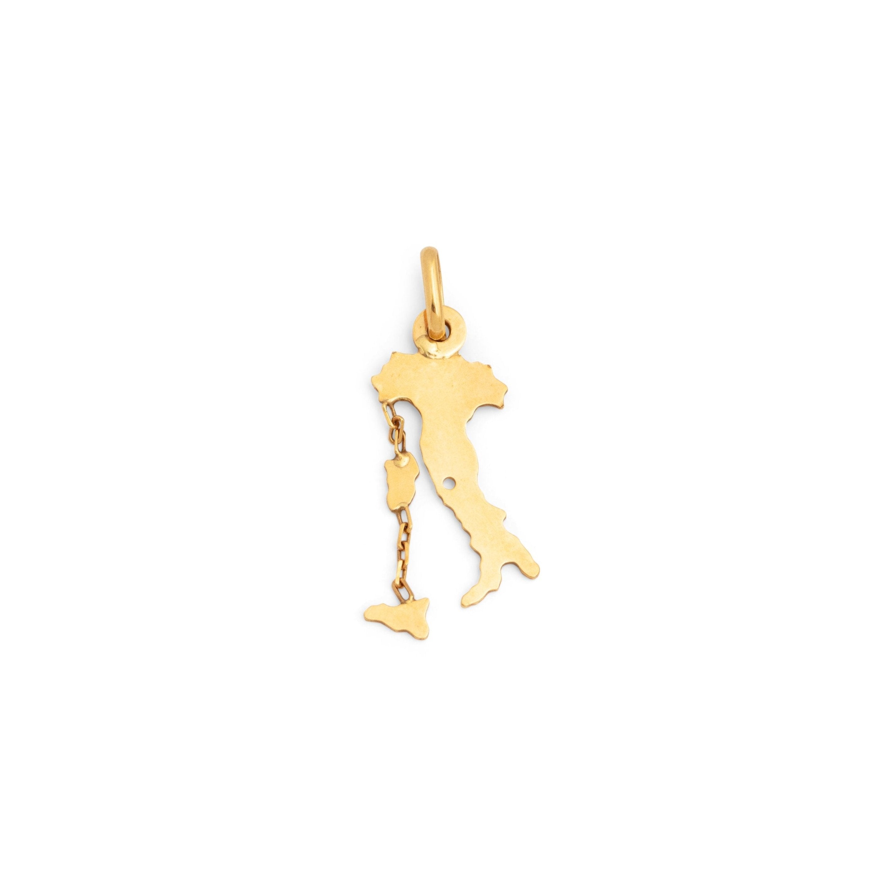 Map of Italy 18K Gold Charm