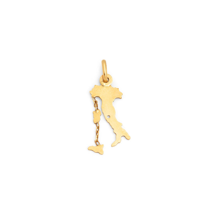 Map of Italy 18K Gold Charm